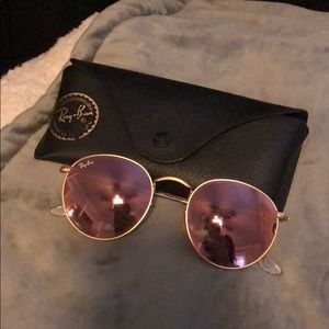 Raybans Round Flash Lenses & Case